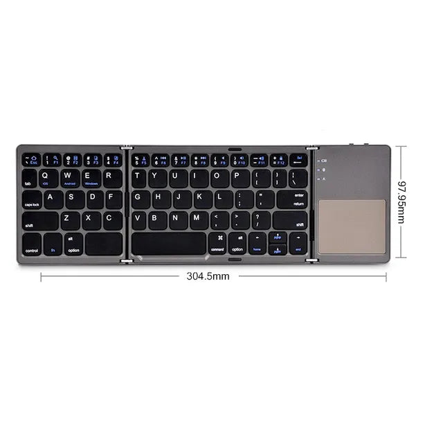 Folding Wireless Bluetooth Keyboard